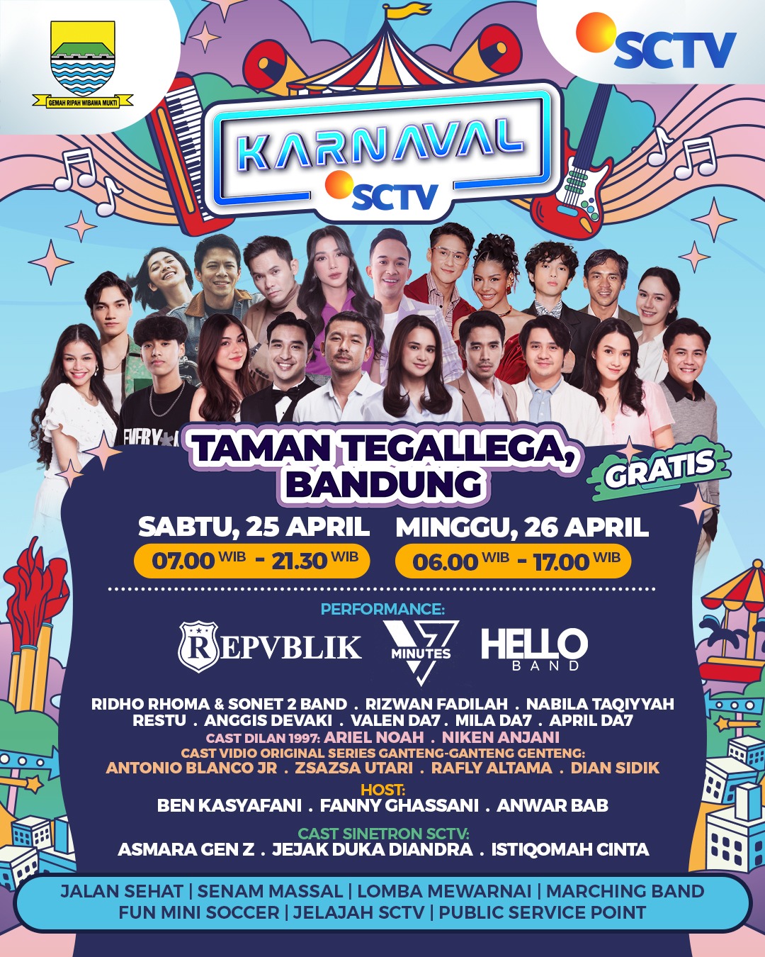 Karnaval SCTV Bakal Hebohkan Kota Bandung 2 Hari Berturut-turut