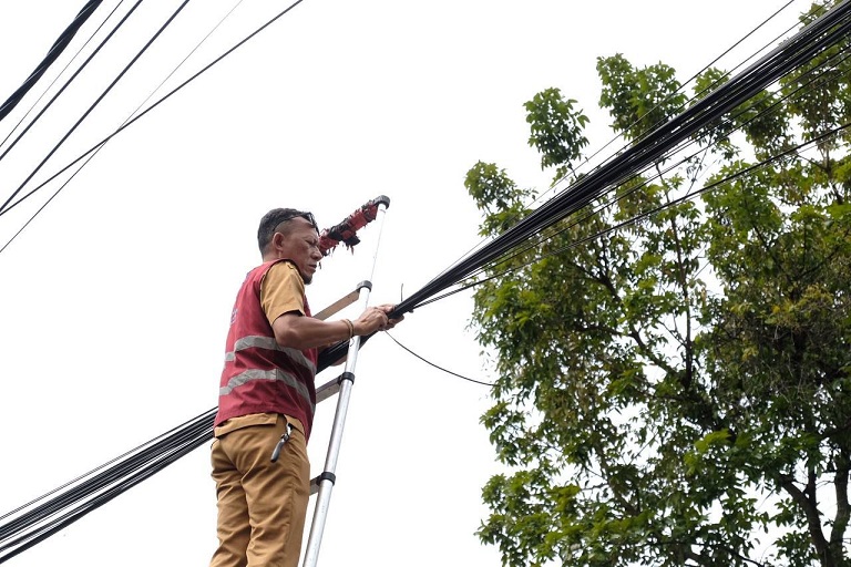 41 Titik Kabel Udara Semrawut Sudah Dirapikan Sepanjang Tahun 2026